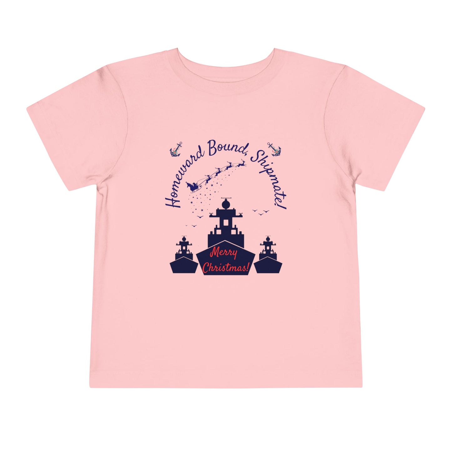 Homeward Bound Navy Shipmate Toddler T-Shirt | Military Christmas Gift for Navy Kids | 5 Colors Available
