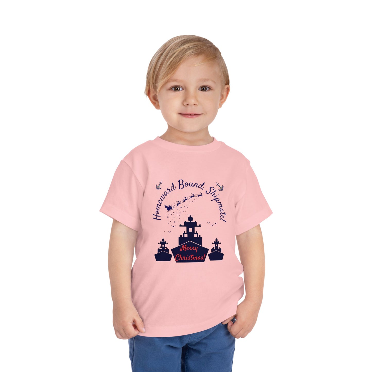 Homeward Bound Navy Shipmate Toddler T-Shirt | Military Christmas Gift for Navy Kids | 5 Colors Available