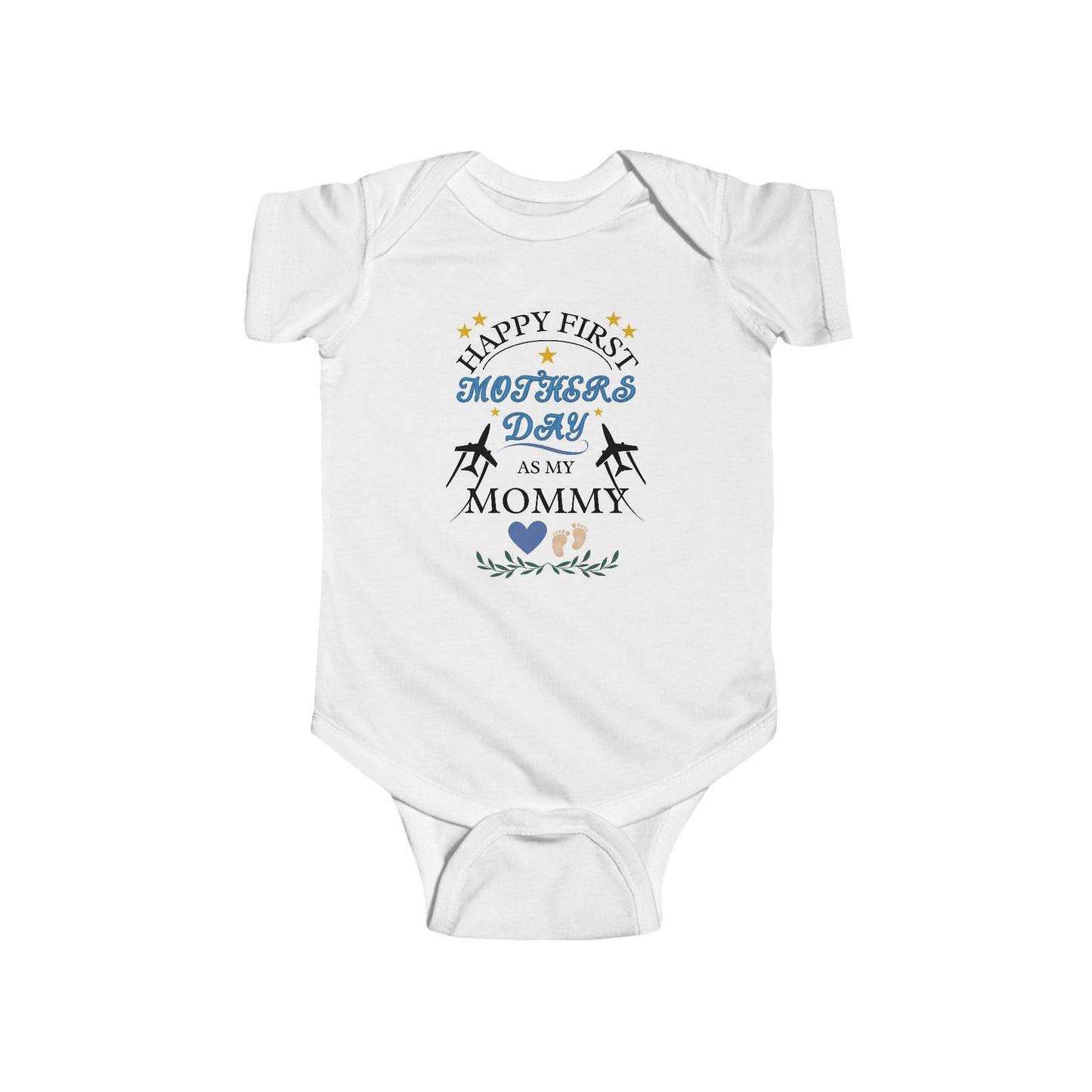 Air Force Mom First Mother’s Day Baby Bodysuit – Cute Military Baby Gift