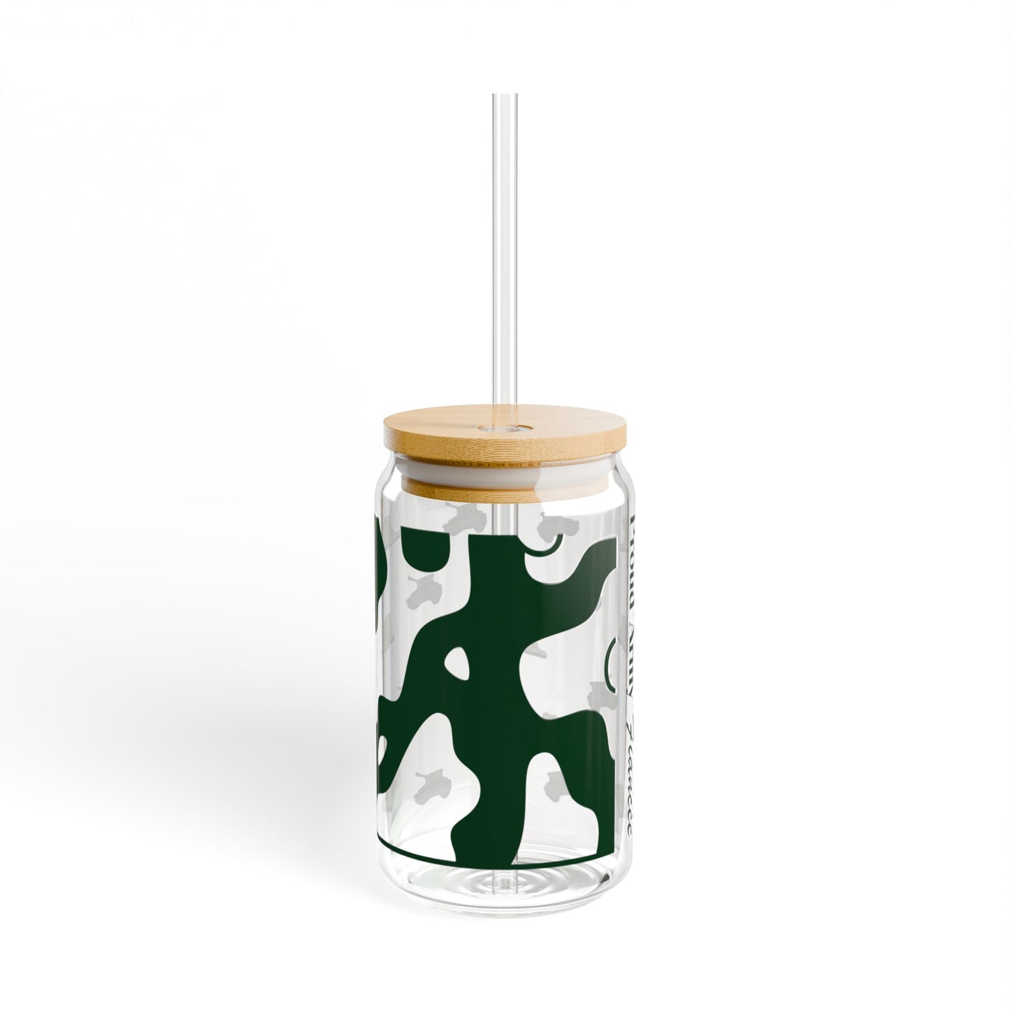 Proud Army Fiancée Iced Coffee Cup with Bamboo Lid