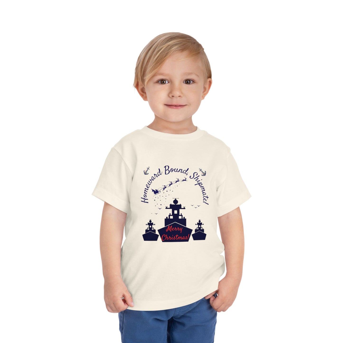 Homeward Bound Navy Shipmate Toddler T-Shirt | Military Christmas Gift for Navy Kids | 5 Colors Available