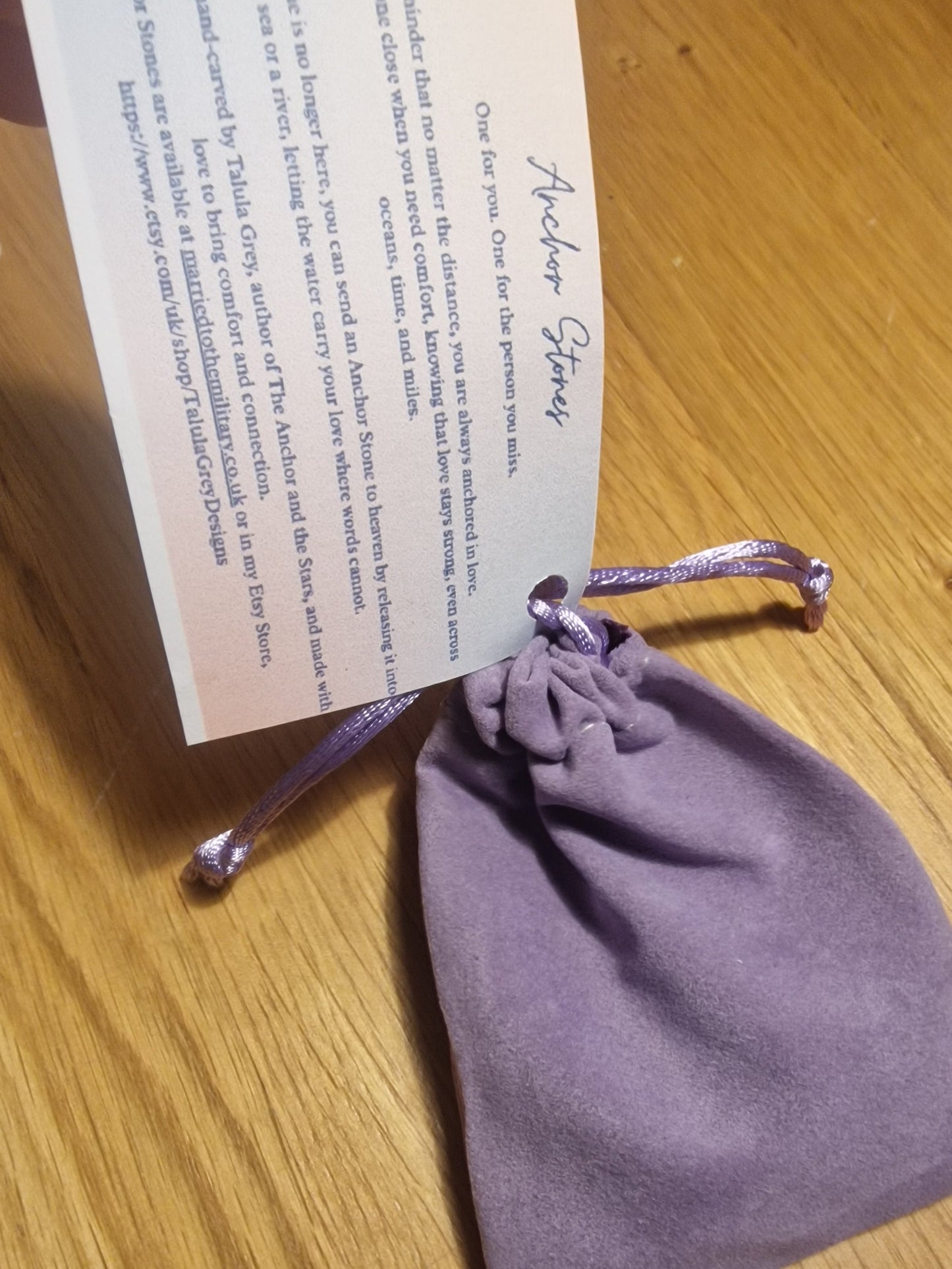 Personalised Anchor Stones – Set of Two | Custom Engraved Comfort Gift | Keepsake for Children, Adults or Memory Ritual
