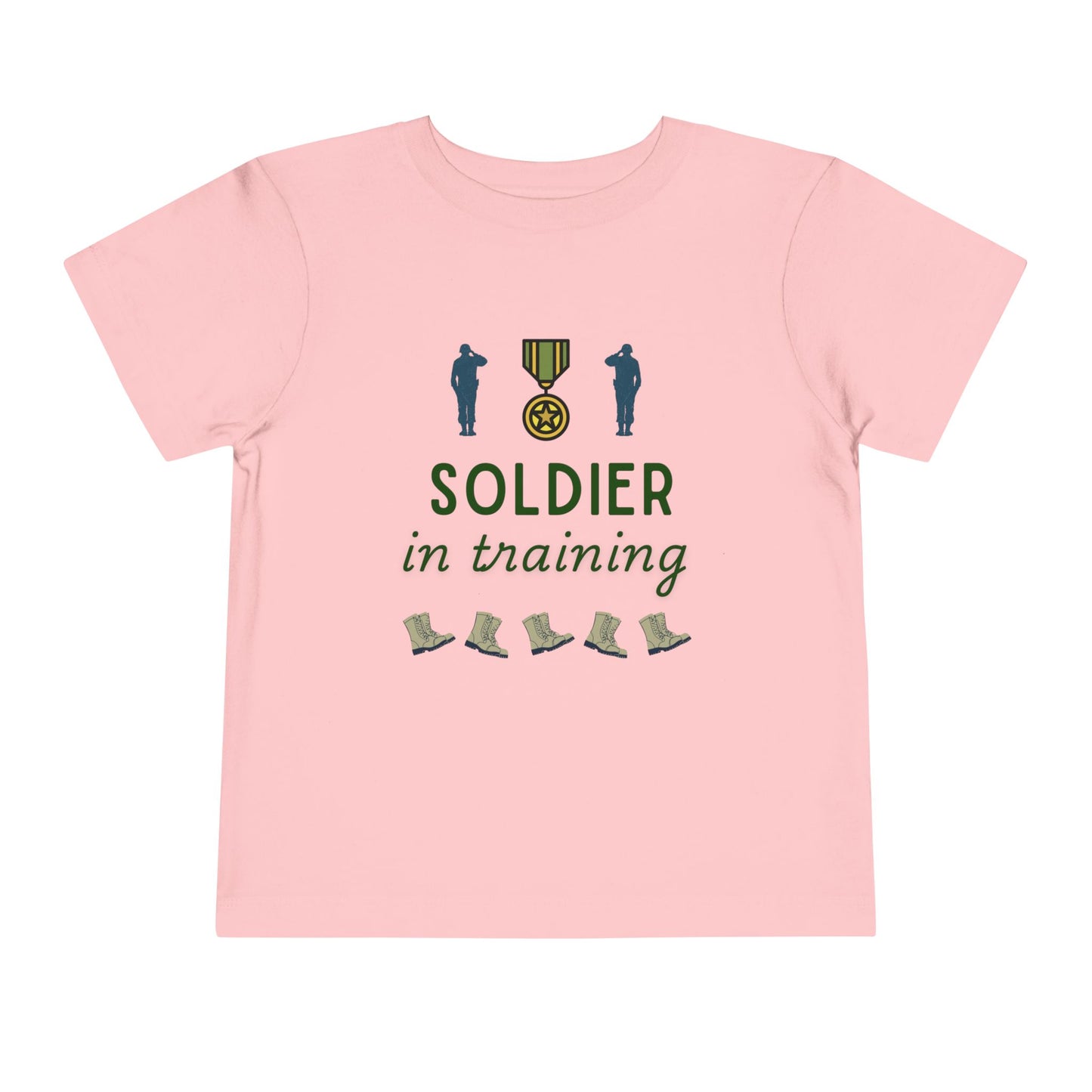 Soldier in Training Toddler T-Shirt | Army Kids Short Sleeve Tee | 5 Colors Available