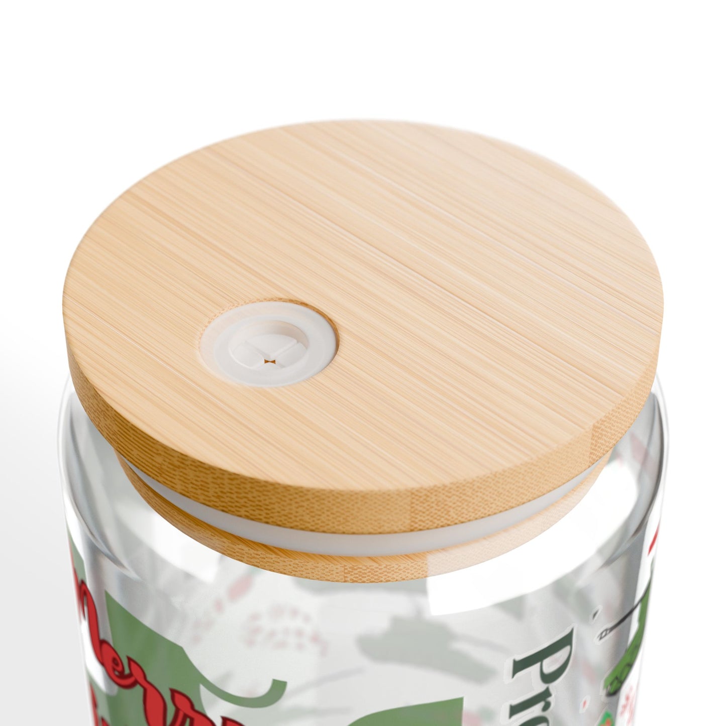 Proud Army Wife Christmas Iced Coffee Cup with Bamboo Lid