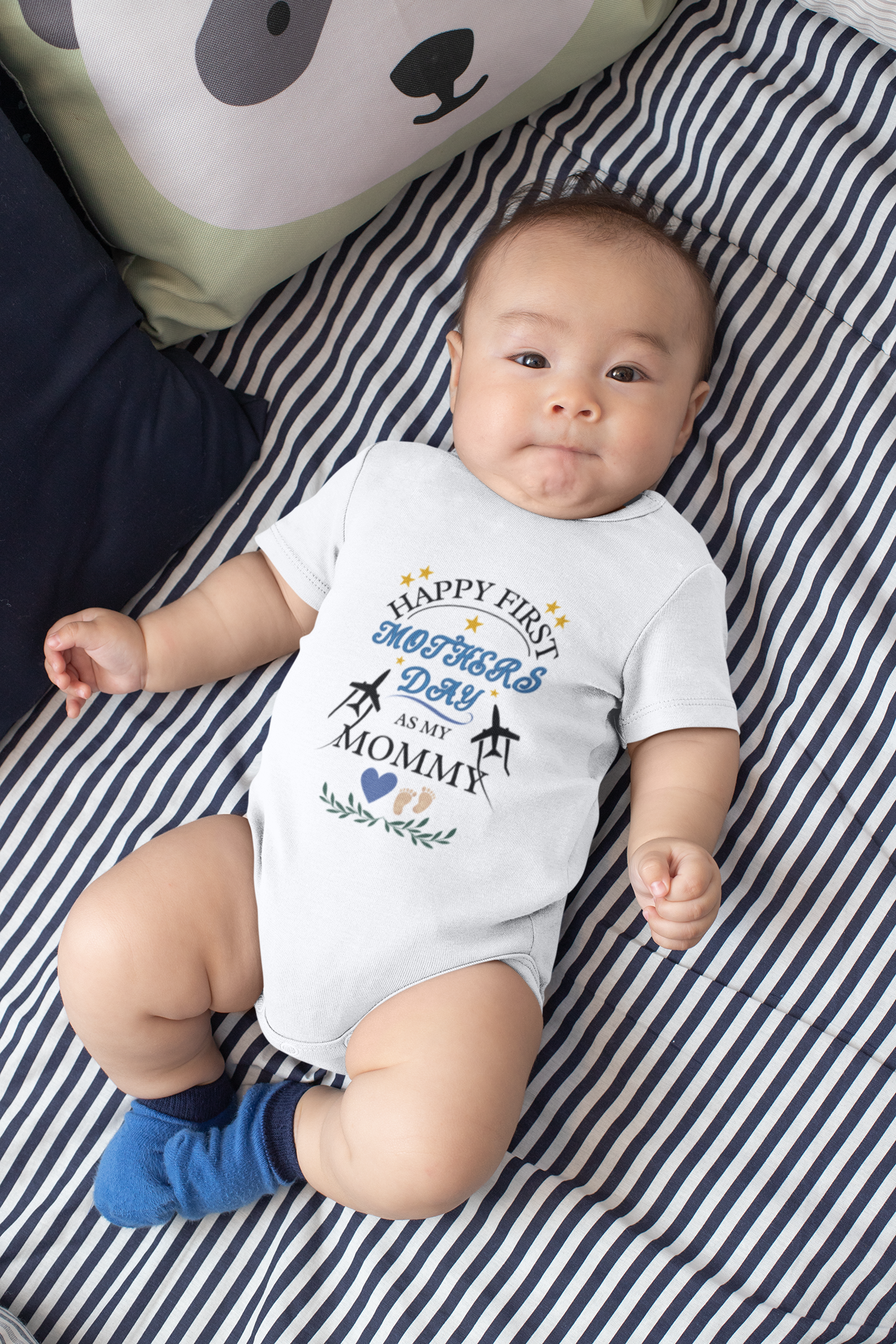 Air Force Mom First Mother’s Day Baby Bodysuit – Cute Military Baby Gift