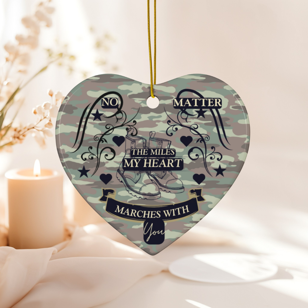 Army Valentine Ornament - Deployment Gift for Soldiers & Military Spouses