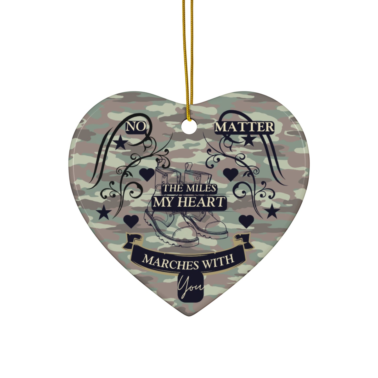 Army Valentine Ornament - Deployment Gift for Soldiers & Military Spouses