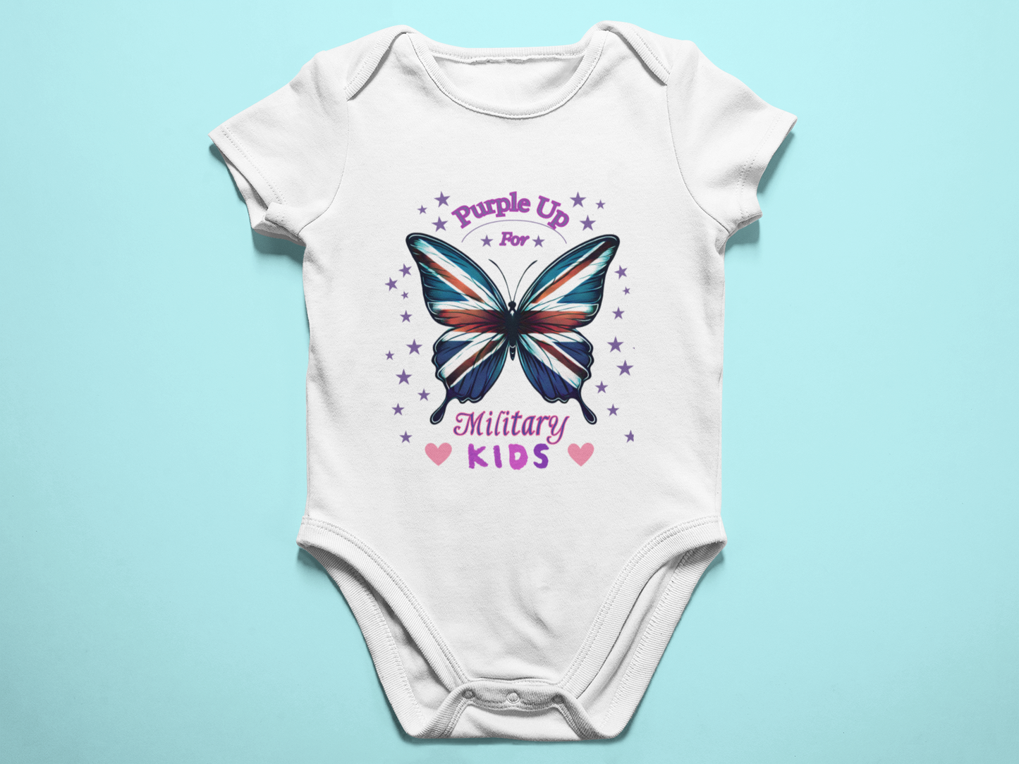 Purple Up Baby Bodysuit | Military Baby Outfit | Month of the Military Child Gift