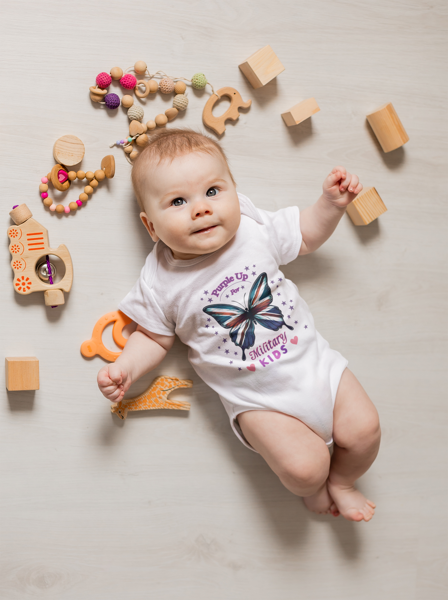 Purple Up Baby Bodysuit | Military Baby Outfit | Month of the Military Child Gift