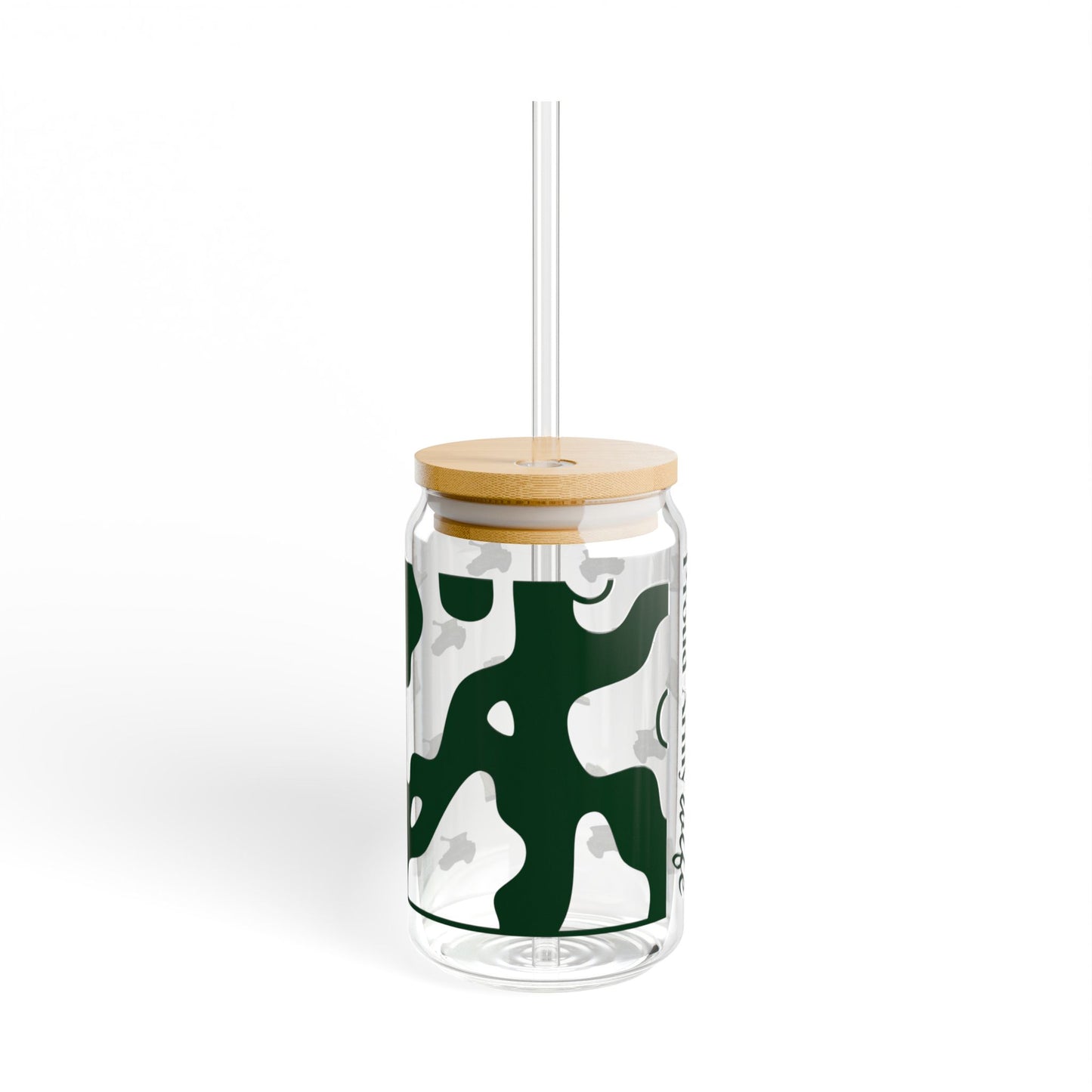 Proud Army Wife Iced Coffee Cup with Bamboo Lid