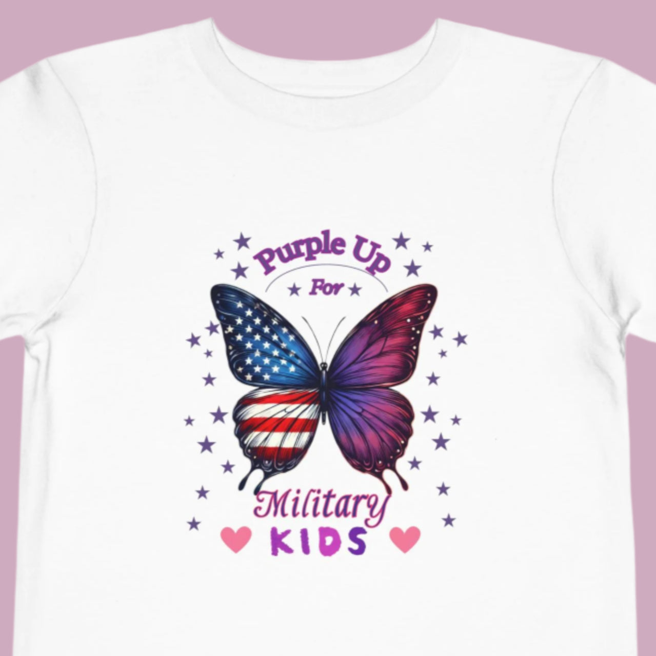 Purple Up Toddler T-Shirt | Military Kids Shirt | Month of the Military Child Gift