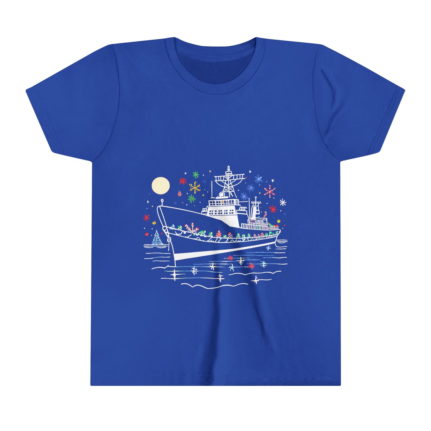Christmas Navy Ship Tee - 7 Colors Available