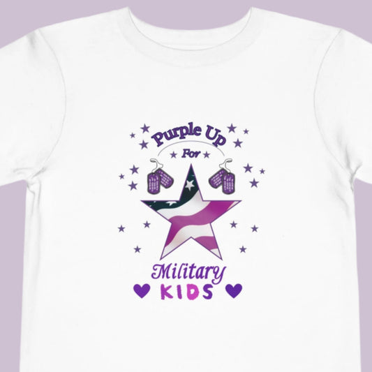 Purple Up Toddler T-Shirt | Military Kids Shirt | Month of the Military Child Gift