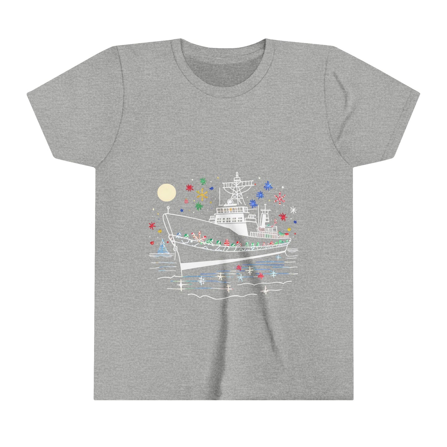 Christmas Navy Ship Tee - 7 Colors Available