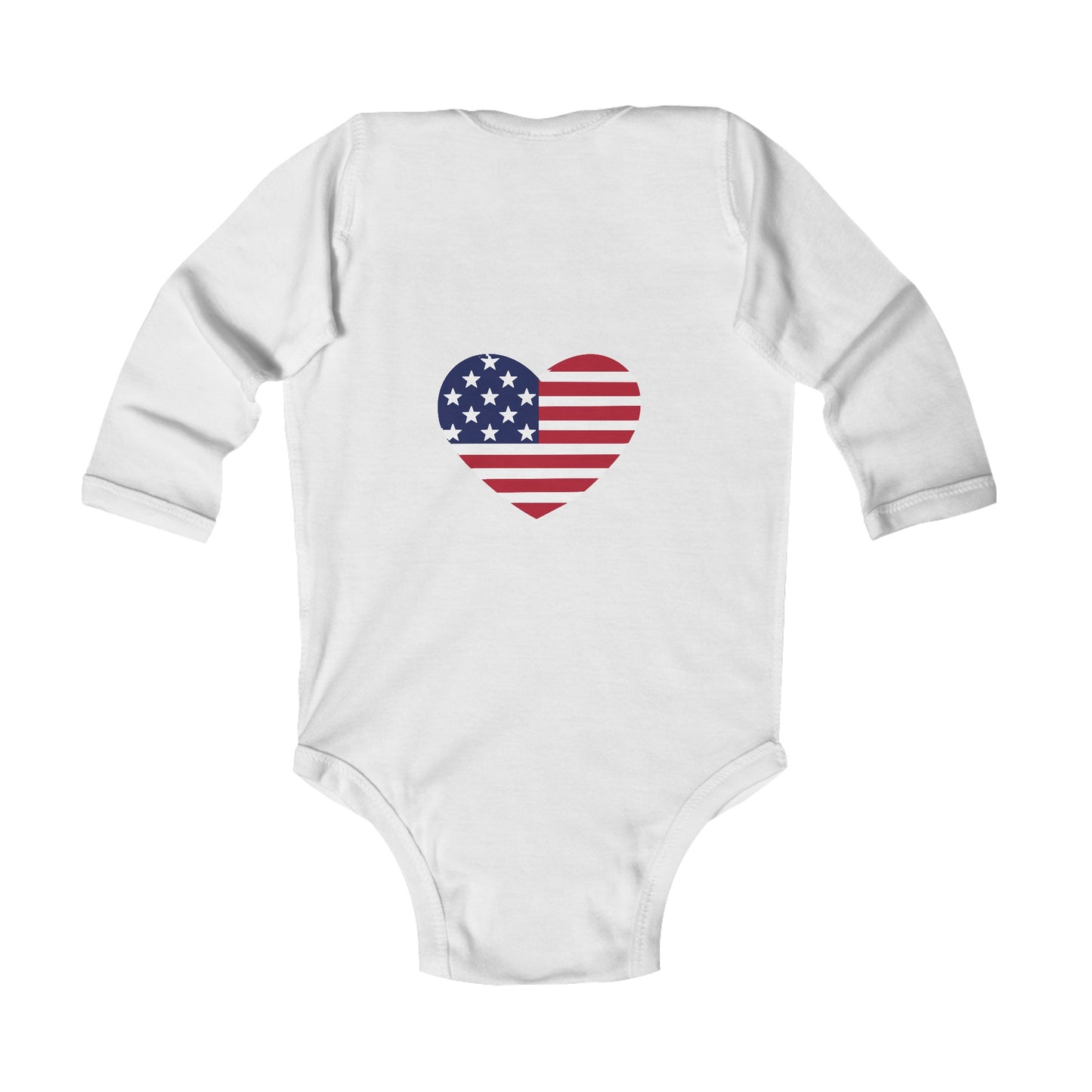 Infant Soldier in Training Long Sleeve Baby Bodysuit | US Flag Baby Outfit | Military Baby Gift  | 2 Colors Available