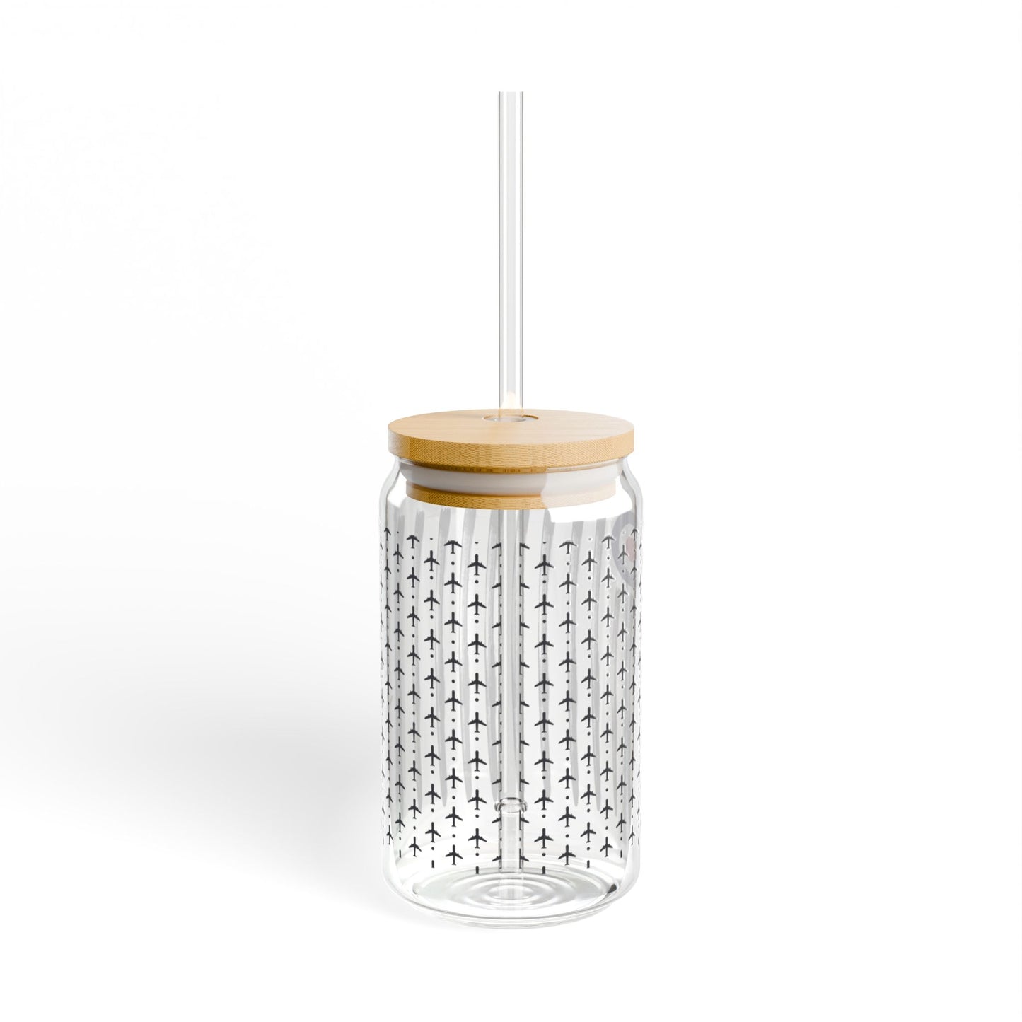 Proud RAF Fiancée Glass Iced Coffee Cup with Bamboo Lid