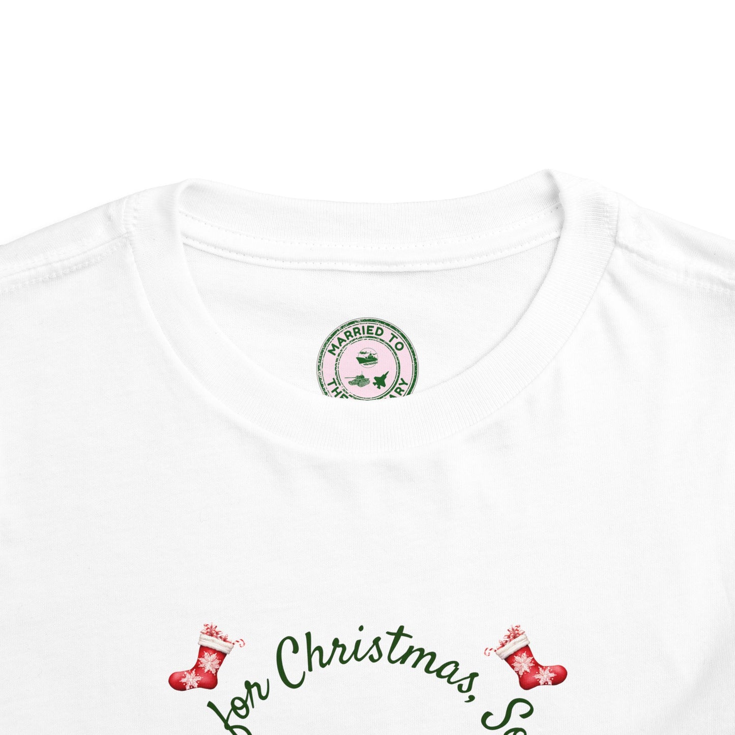 Home for Christmas Soldier Toddler T-Shirt | Military Christmas Gift for Kids | 7 Colors Available
