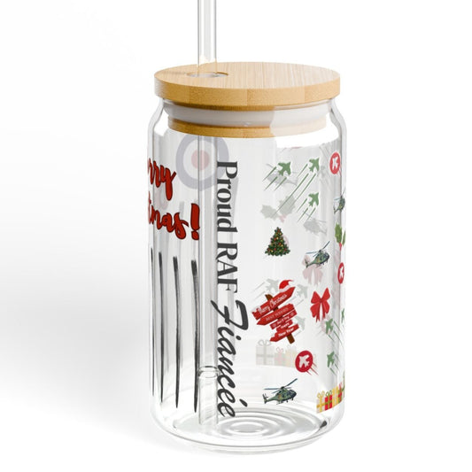 Proud RAF Fiancée Christmas Coffee Cup with Bamboo Lid