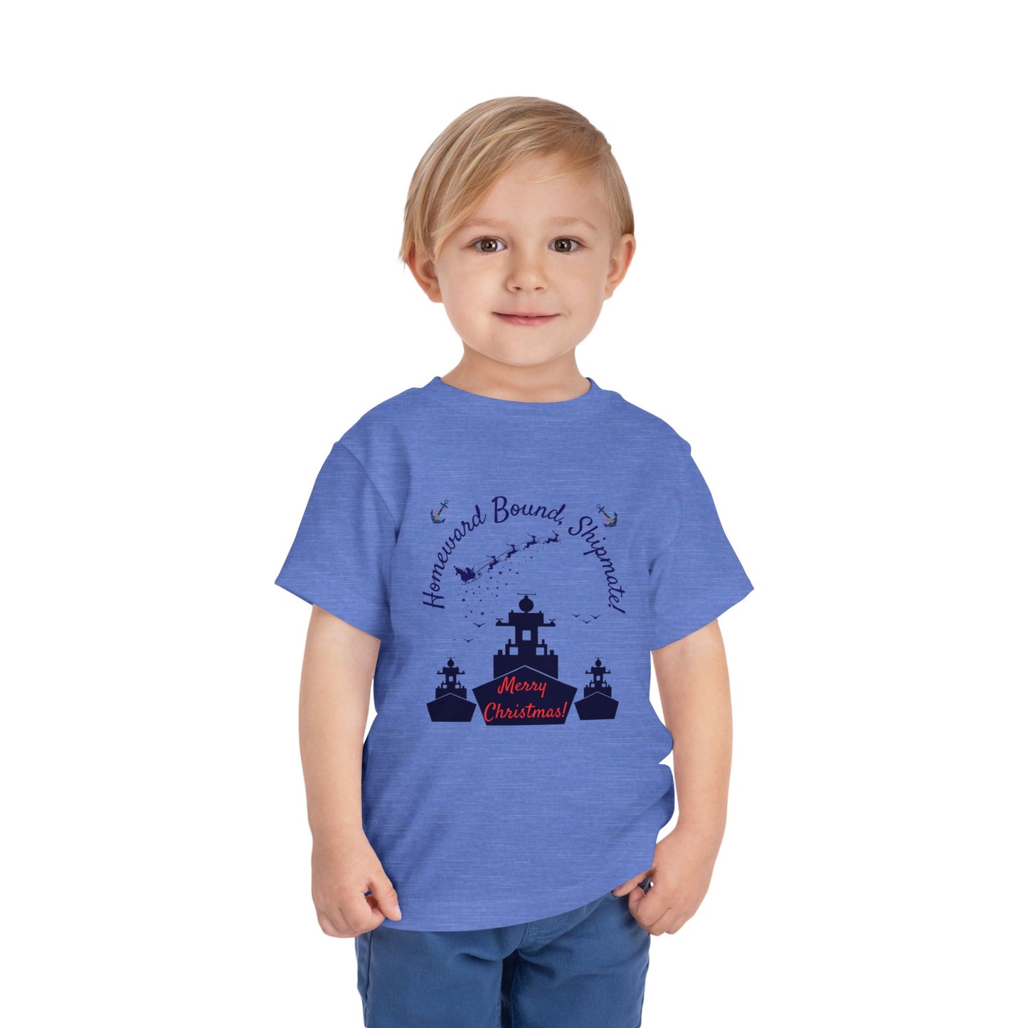 Homeward Bound Navy Shipmate Toddler T-Shirt | Military Christmas Gift for Navy Kids | 5 Colors Available