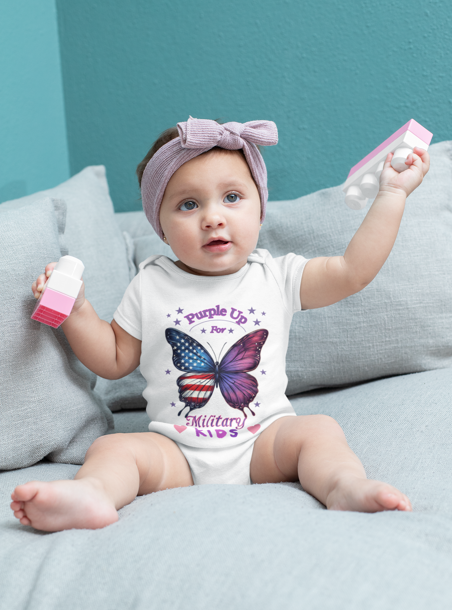 Purple Up Baby Bodysuit | Military Baby Outfit | Month of the Military Child Gift