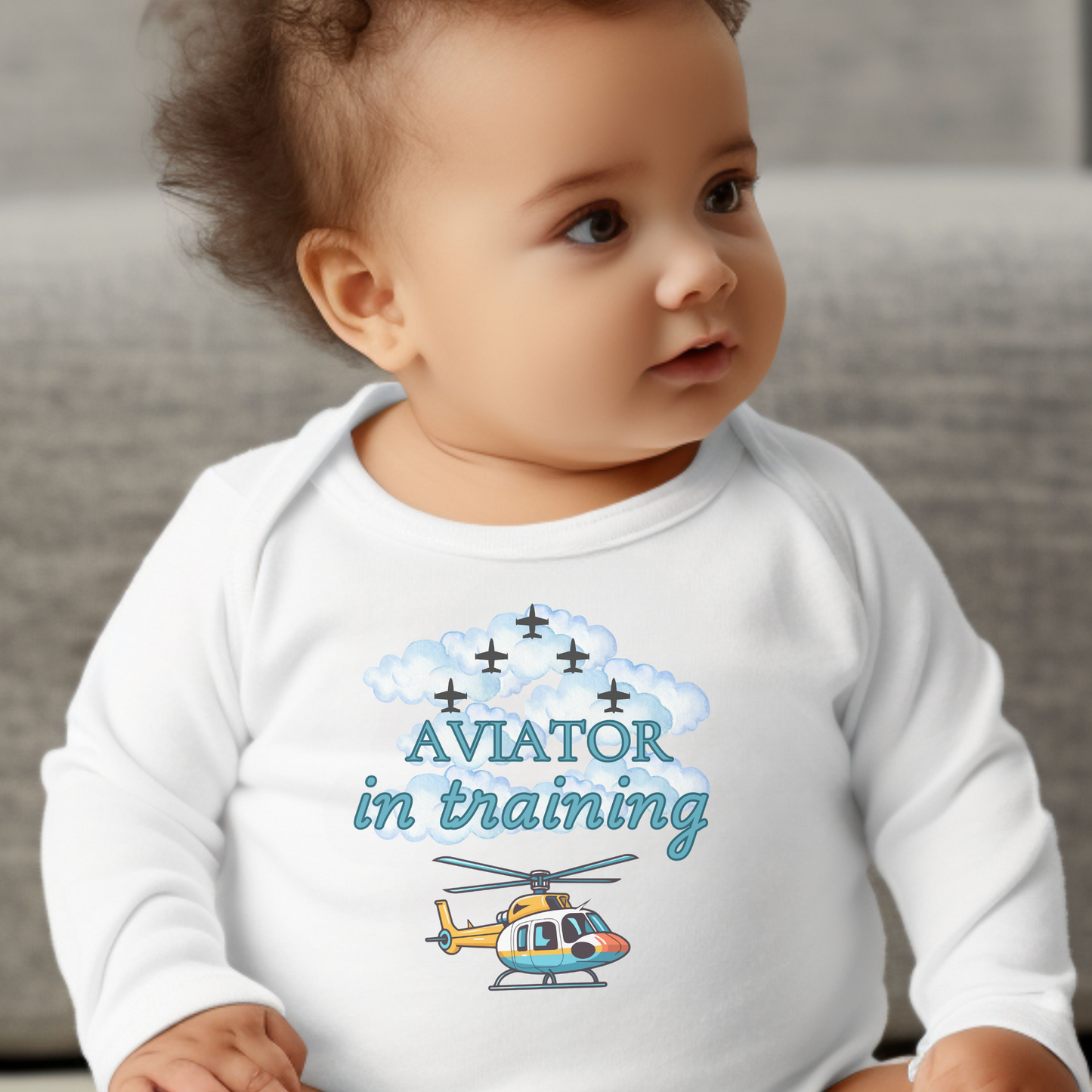 'Aviator in Training' Baby Body Suit - 3 Colours Available