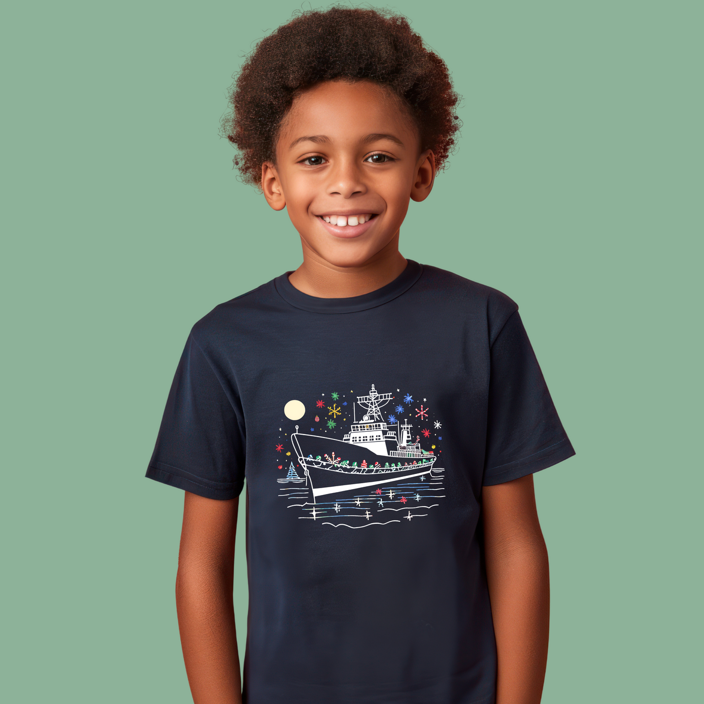 Christmas Ship! Royal Navy Christmas Tee - 4 Colours Available