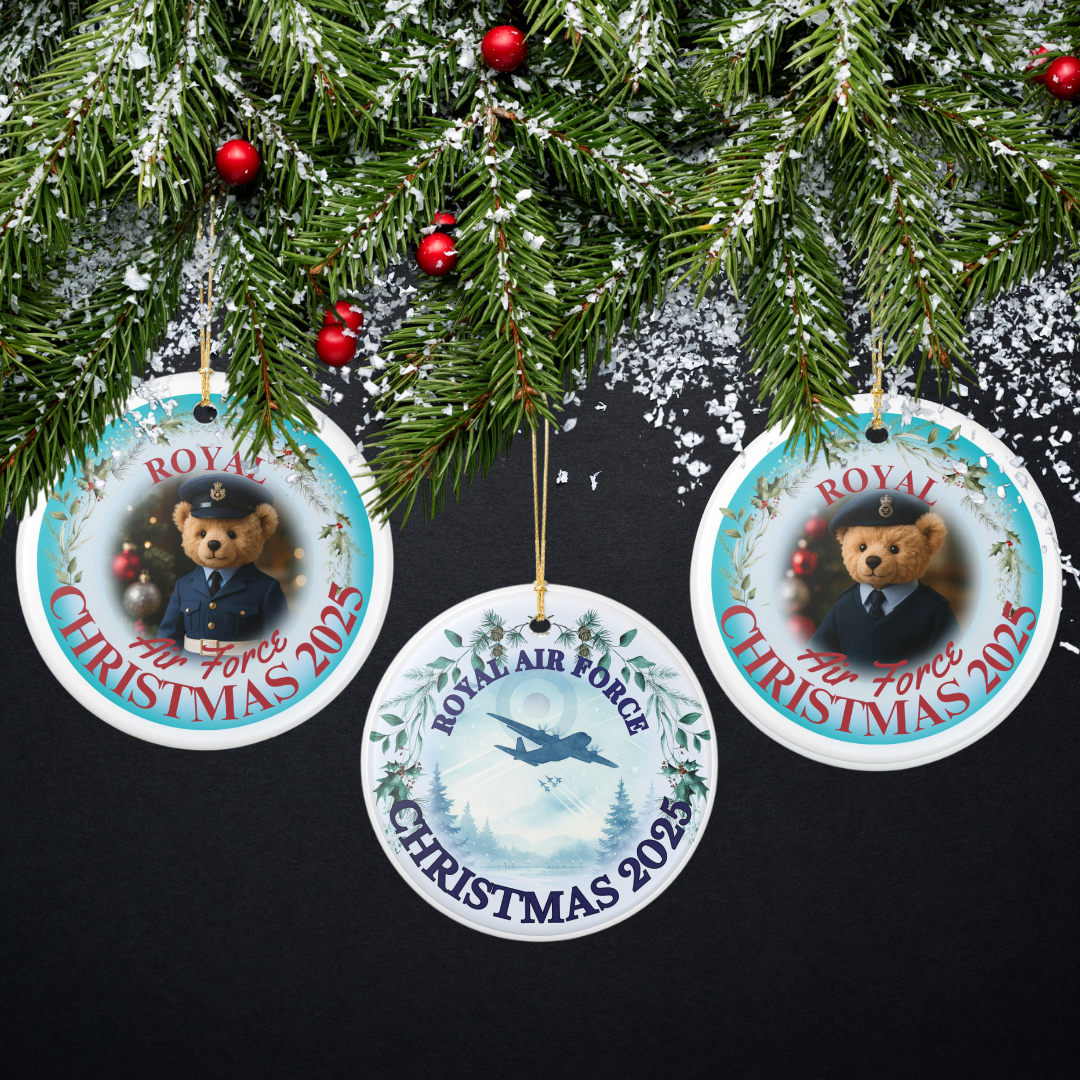 Royal Air Force Christmas Ornament 2025 | RAF Teddy Bear Gift