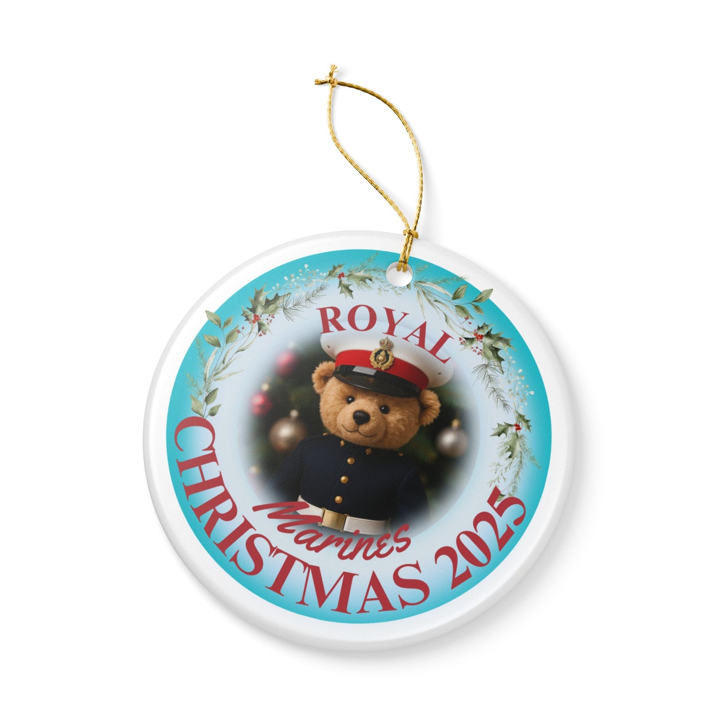 Royal Marines Christmas Ornament 2025 | Military Teddy Bear Decoration