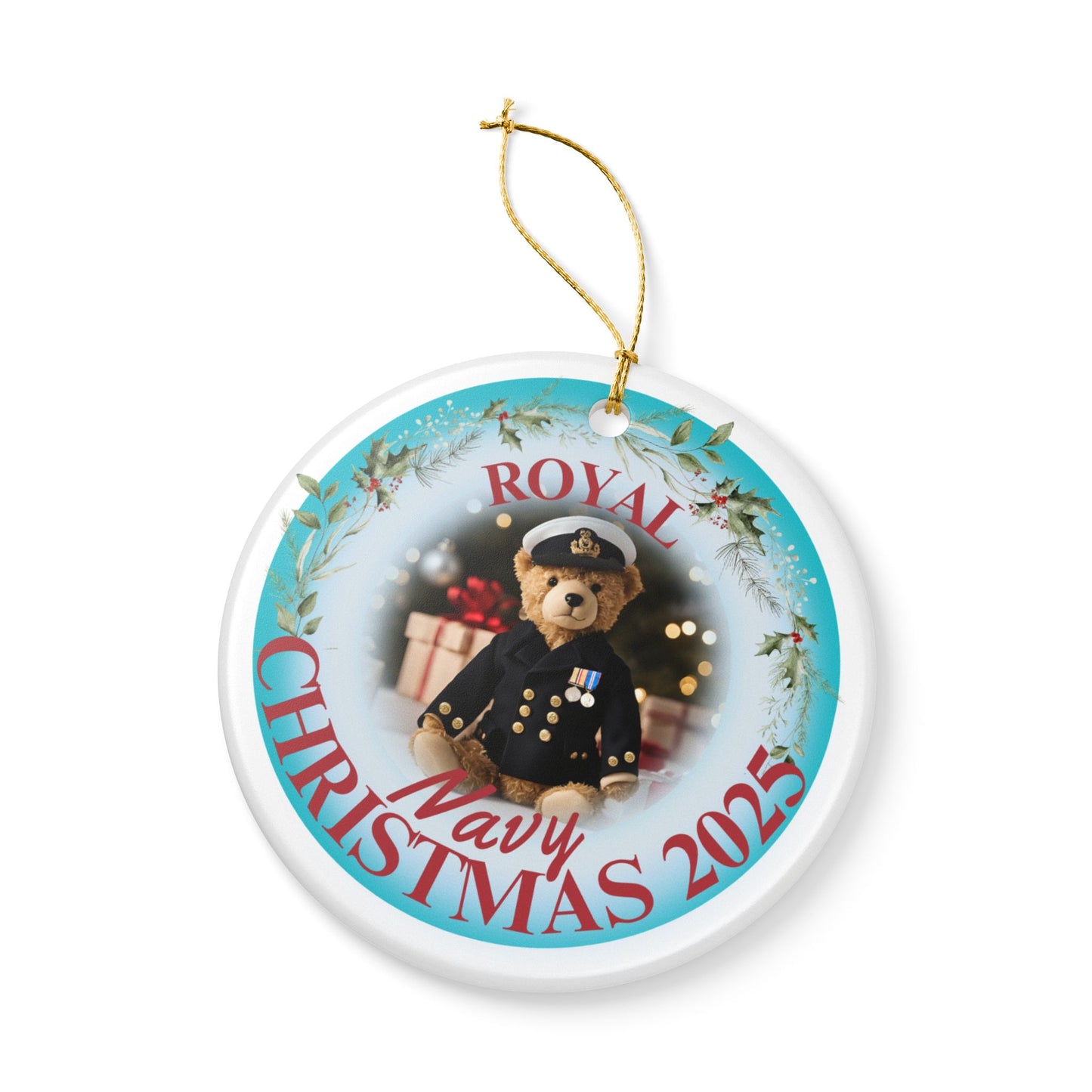 Royal Navy 'Ones' Christmas Ornament 2025 | Military Teddy Bear Decoration