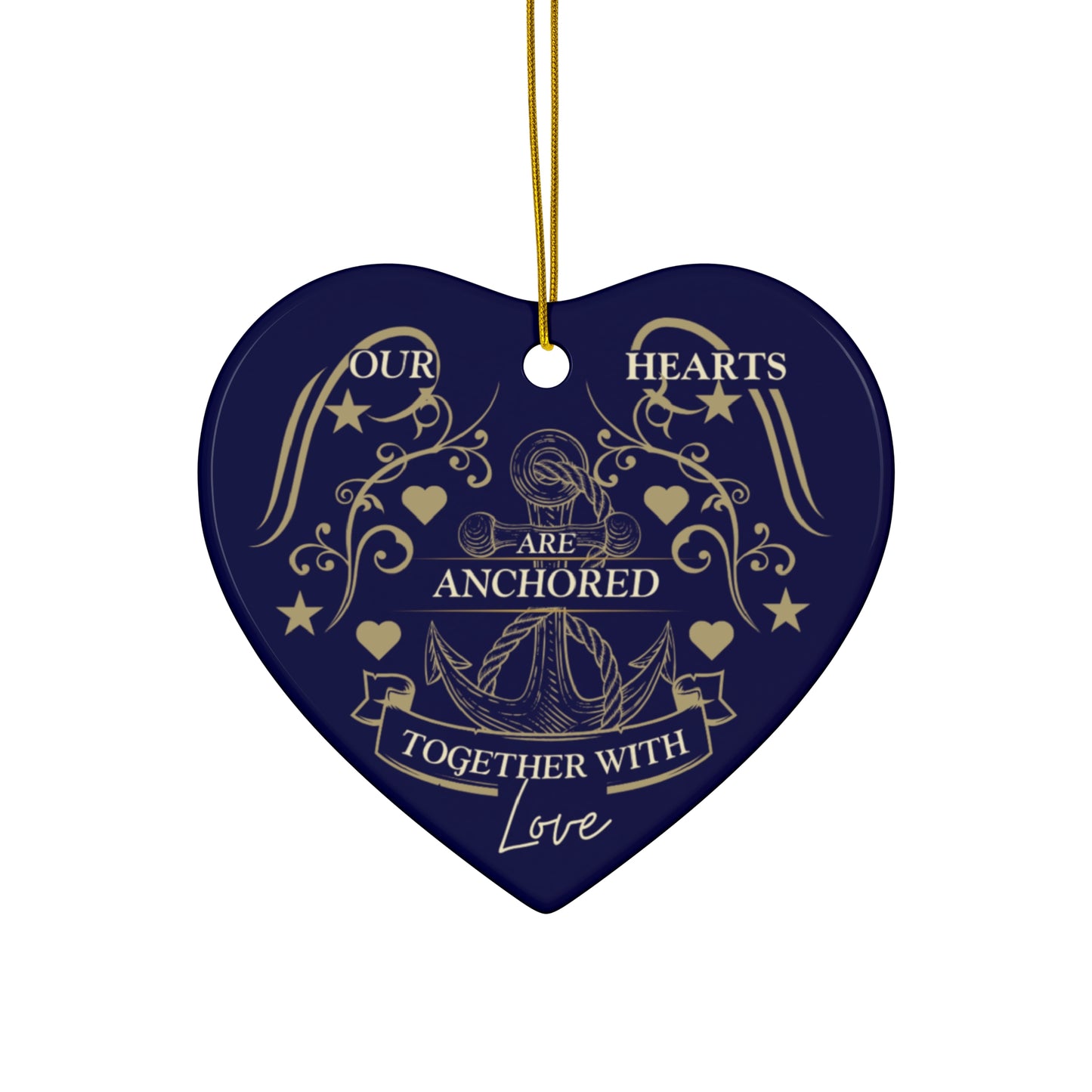 Navy Valentine Ornament - Deployment Gift for Sailors & Military Spouses