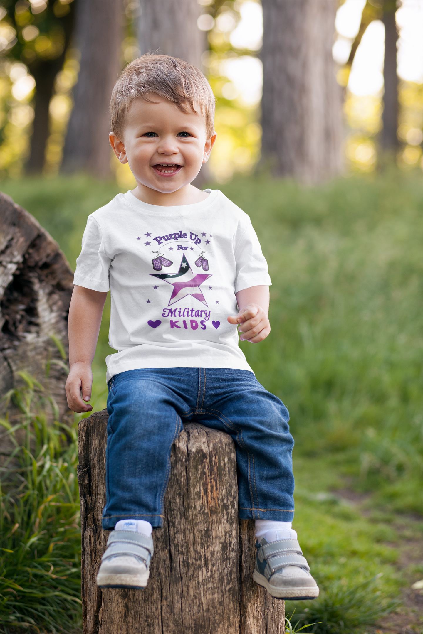 Purple Up Toddler T-Shirt | Military Kids Shirt | Month of the Military Child Gift