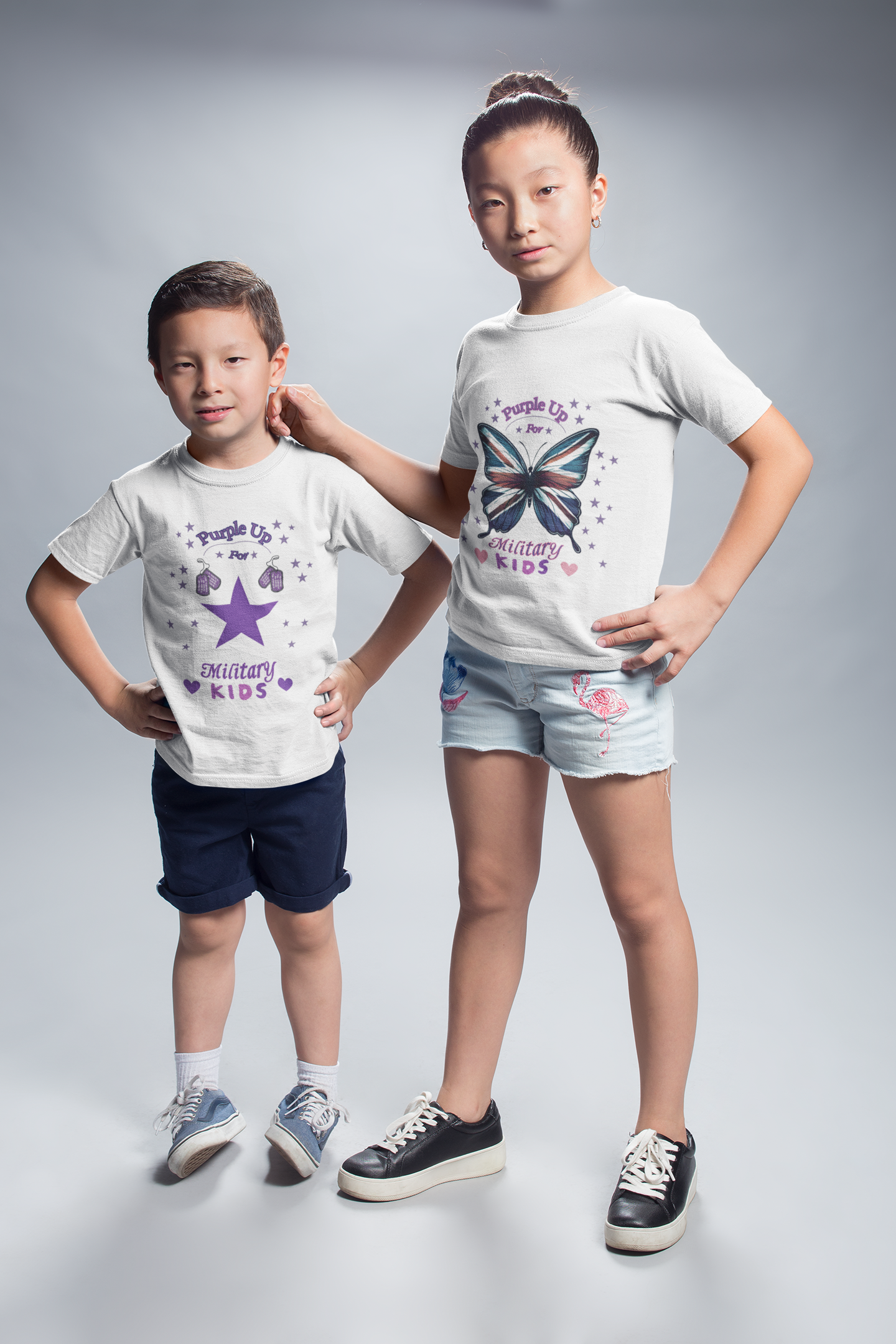 Purple Up Kids T-Shirt | Military Kids Shirt | Month of the Military Child Gift