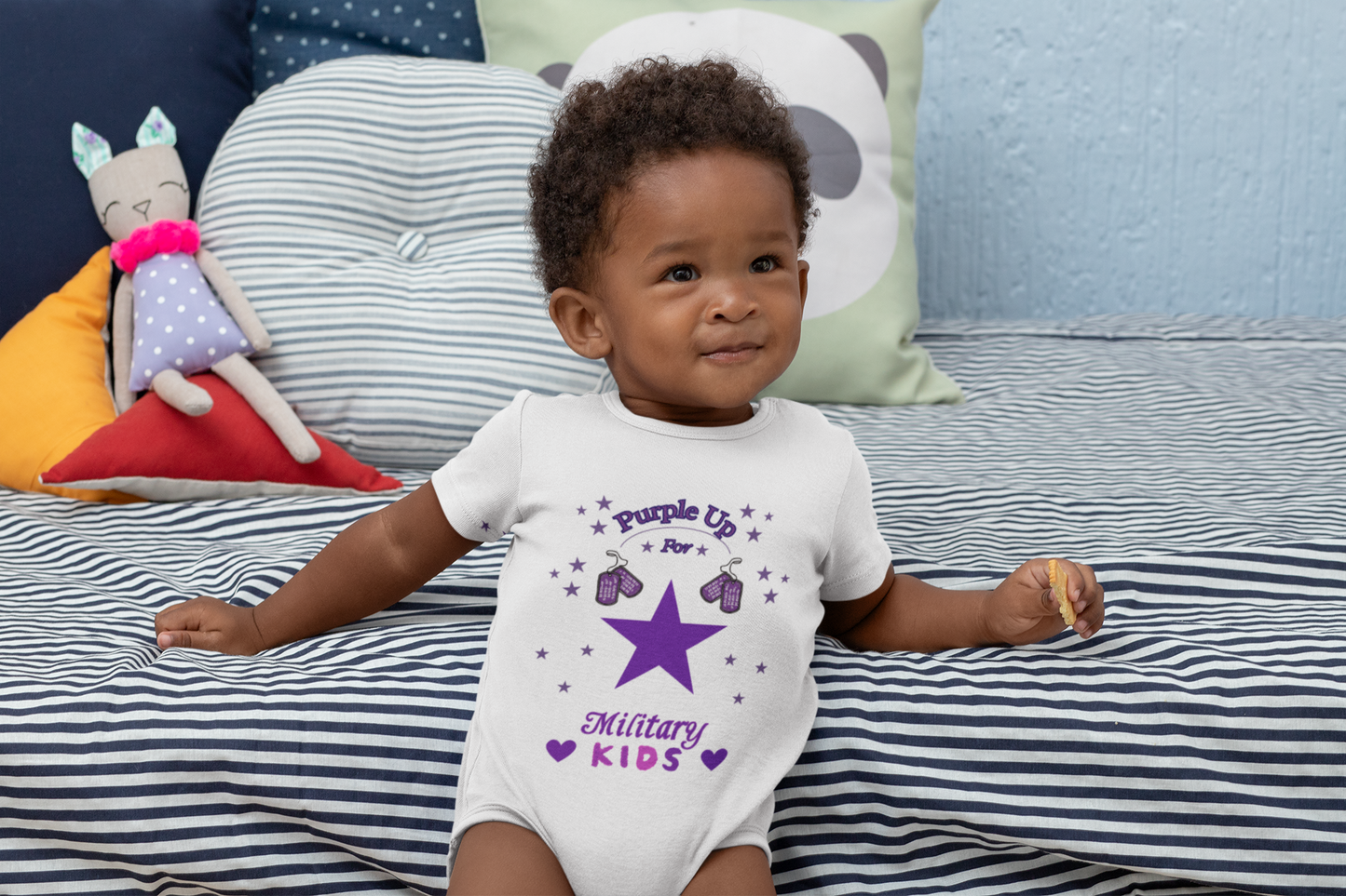 Purple Up Baby Bodysuit | Military Baby Outfit | Month of the Military Child Gift