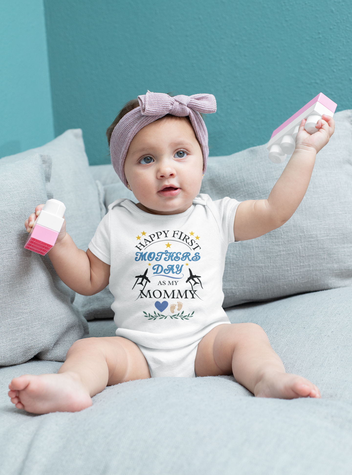 Air Force Mom First Mother’s Day Baby Bodysuit – Cute Military Baby Gift