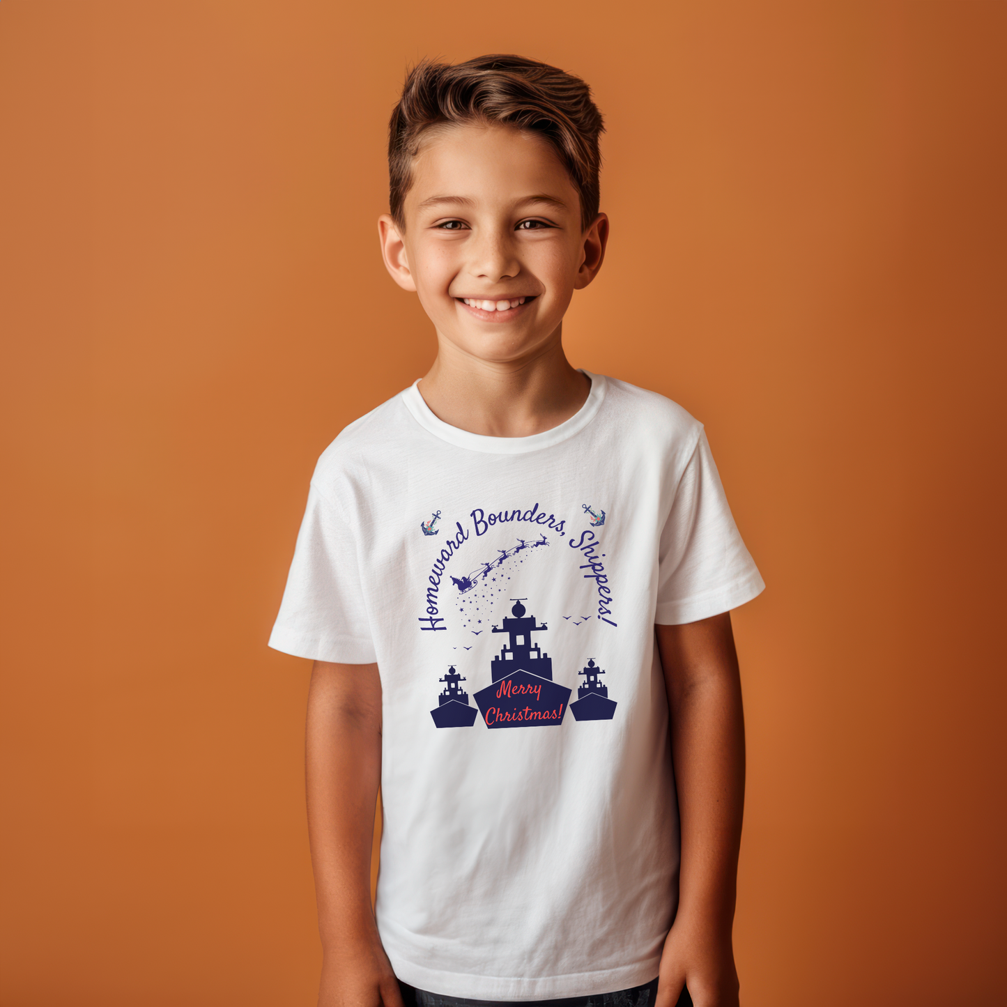 Homeward Bounders, Shippers! Royal Navy Christmas Tee - 4 Colours Available