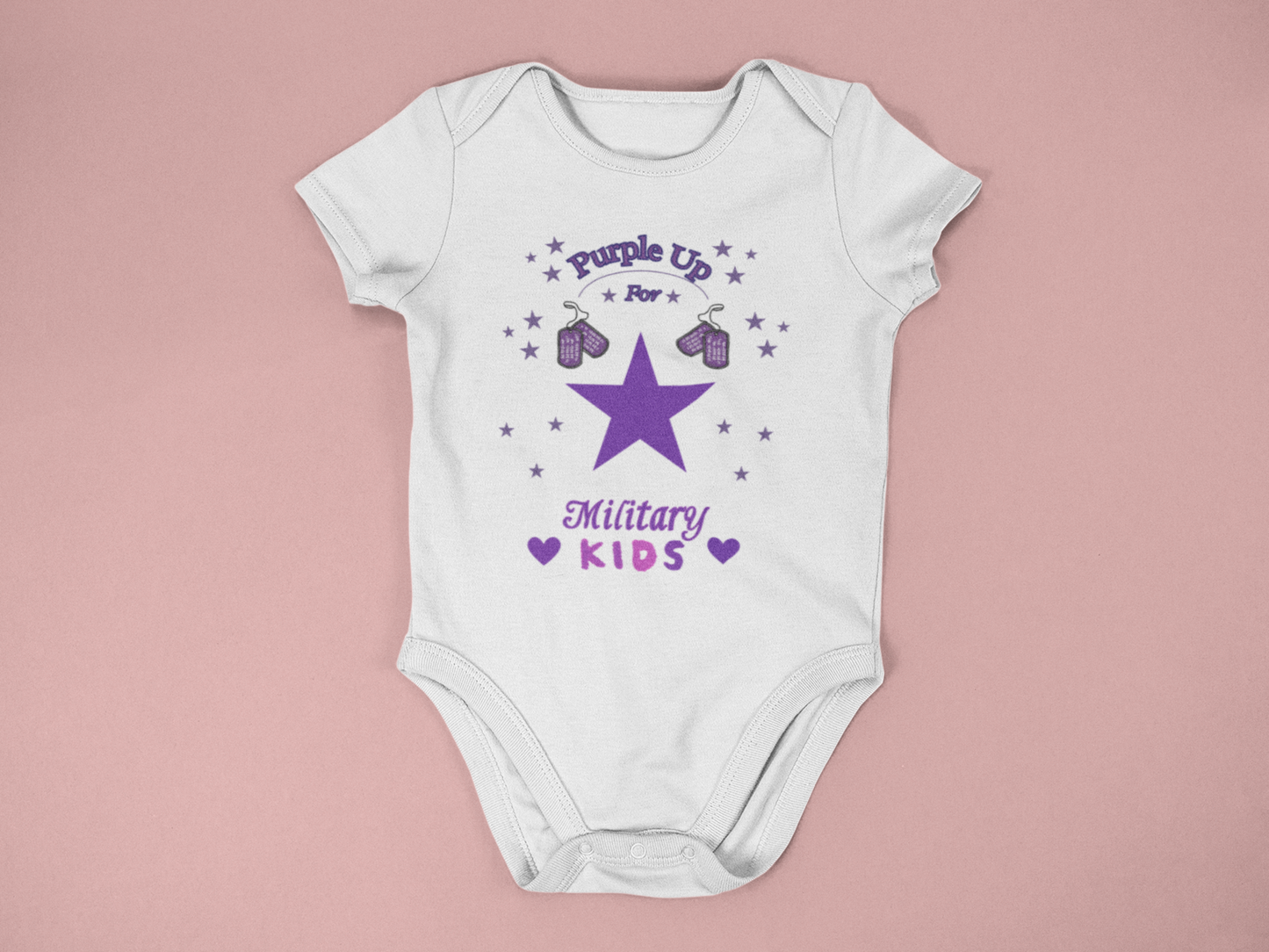 Purple Up Baby Bodysuit | Military Baby Outfit | Month of the Military Child Gift