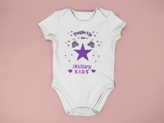 Purple Up Baby Bodysuit | Military Baby Outfit | Month of the Military Child Gift