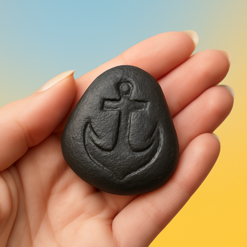 Personalised Anchor Stones – Set of Two | Custom Engraved Comfort Gift | Keepsake for Children, Adults or Memory Ritual