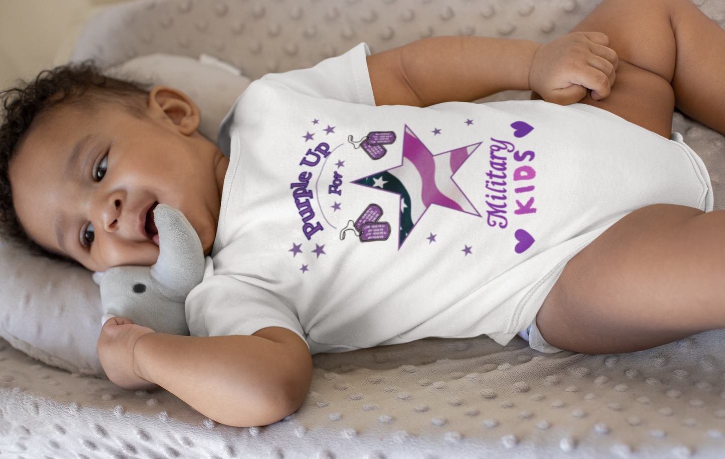 Purple Up Baby Bodysuit | Military Baby Outfit | Month of the Military Child Gift