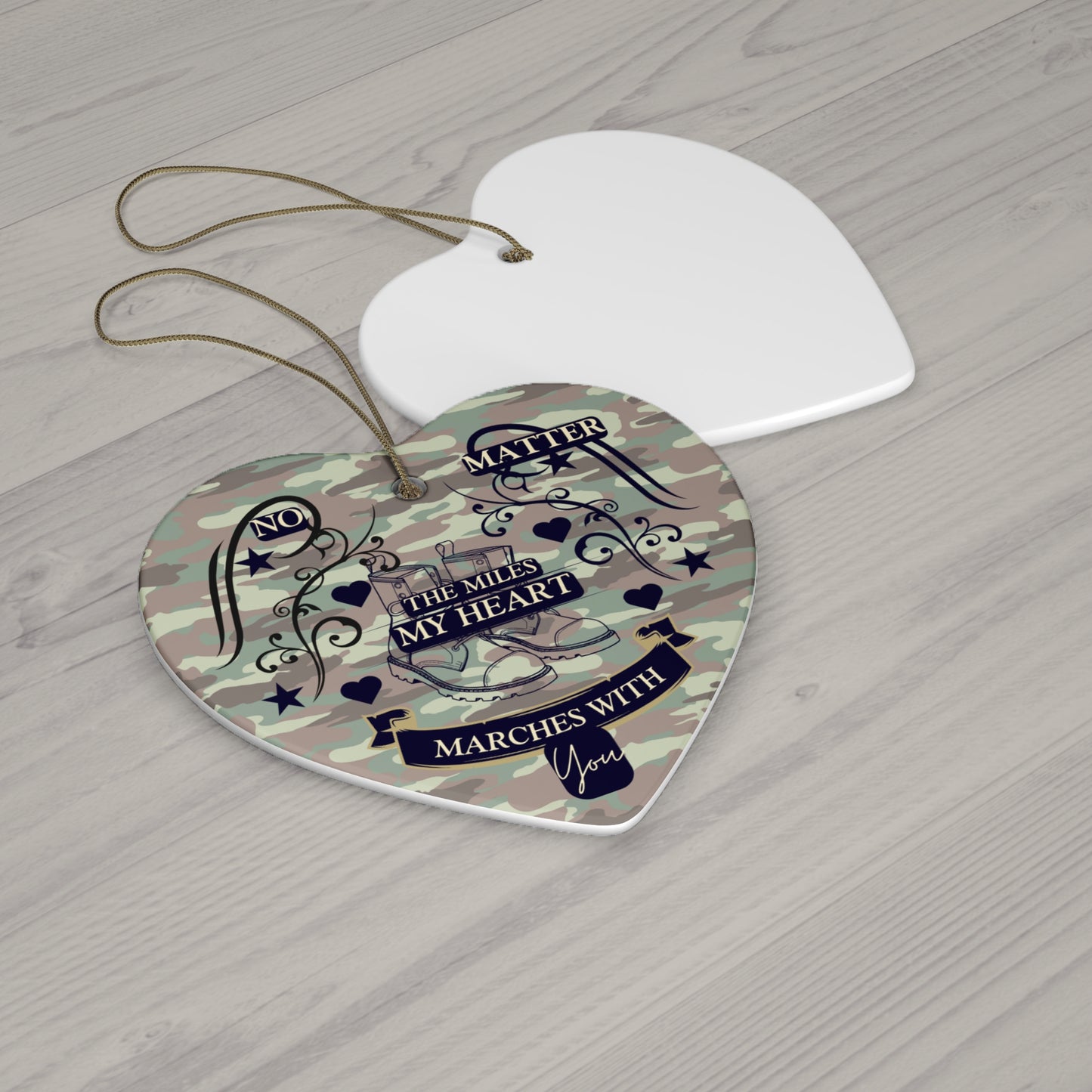 Army Valentine Ornament - Deployment Gift for Soldiers & Military Spouses